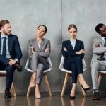 Business leaders with different body languages to show credibility