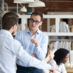 Colleagues arguing in the workplace
