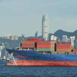 Cargo ship in Hong Kong for tariff and economy