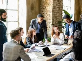 Neurodivergent leaders having a meeting about sustainability
