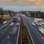 fast moving traffic during the evening rush hour