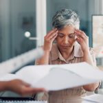 Business woman stress and burnout