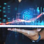 Technology AI (Artificial intelligence), Data analysis and technology inputting commands to analyze data and build something.