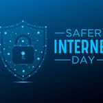 Safer Internet Day, February 6. Online and cyber sequrity awareness vector template for banner, card, poster and background design.