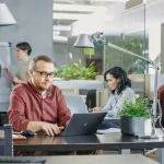 Freelancers working using computer