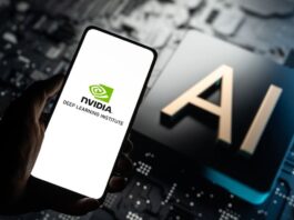 Nvidia Ai logo on phone screen