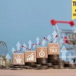 Inflation concept on wooden block for the FED consider interest rate and prices hike, world economics and US dollar inflation control