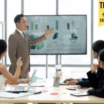 Business people are in conference room discussing plans and ideas. The energy and excitement of a brainstorming session, teamwork and collaboration that is essential to any successful business company